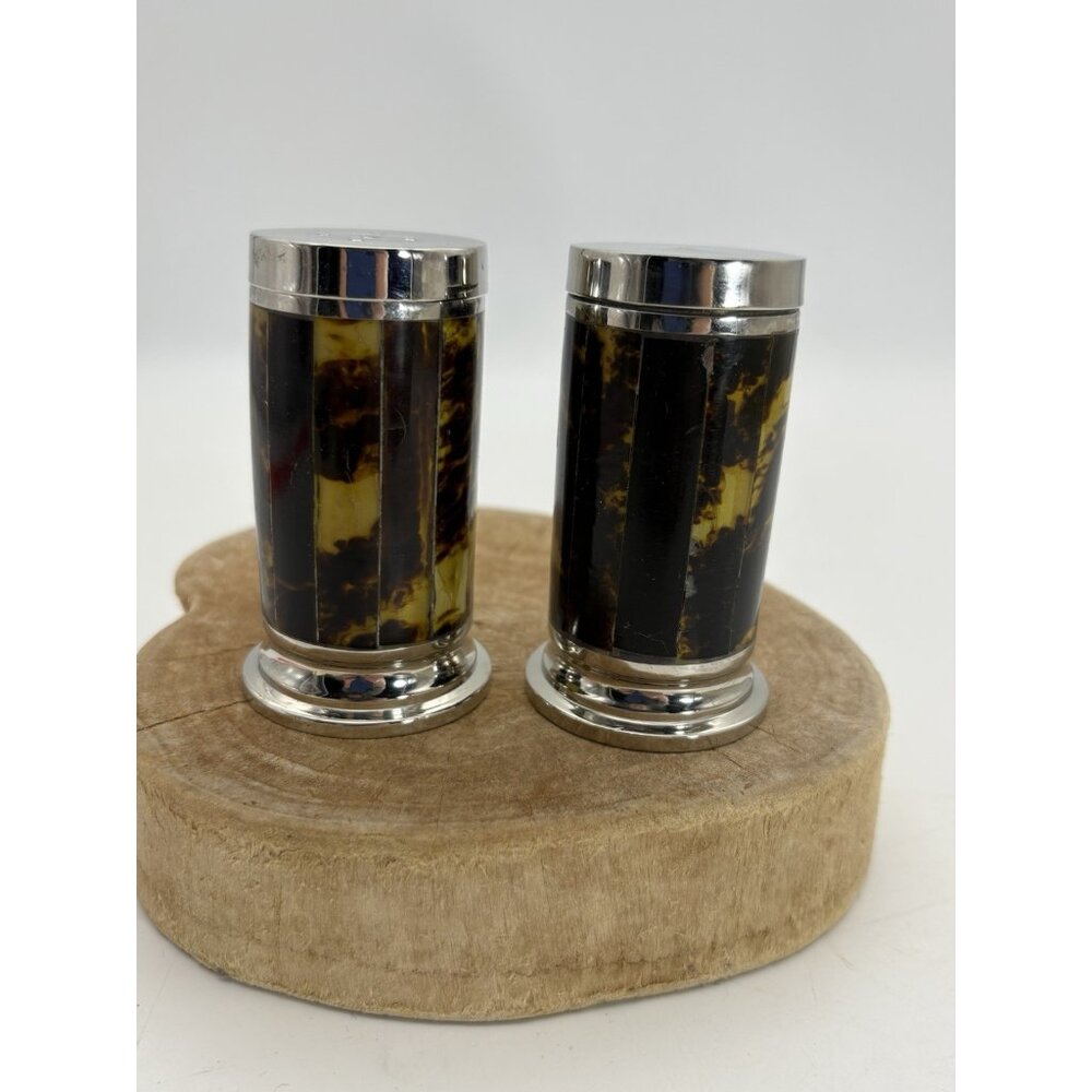 Ralph Lauren Wentworth Faux Tortoise Shell Salt & Pepper Shakers. with box